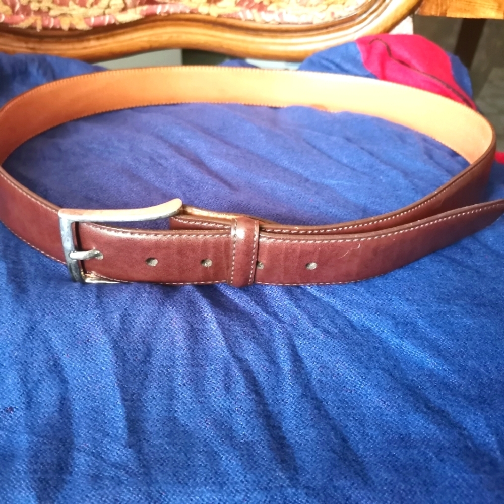 MARTIN DINGMAN Genuine Coachman Leather   Belt in Brown